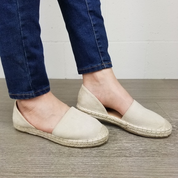 Shoes - Tan Vegan Suede Flat Slip On Loafer Espadrille -K